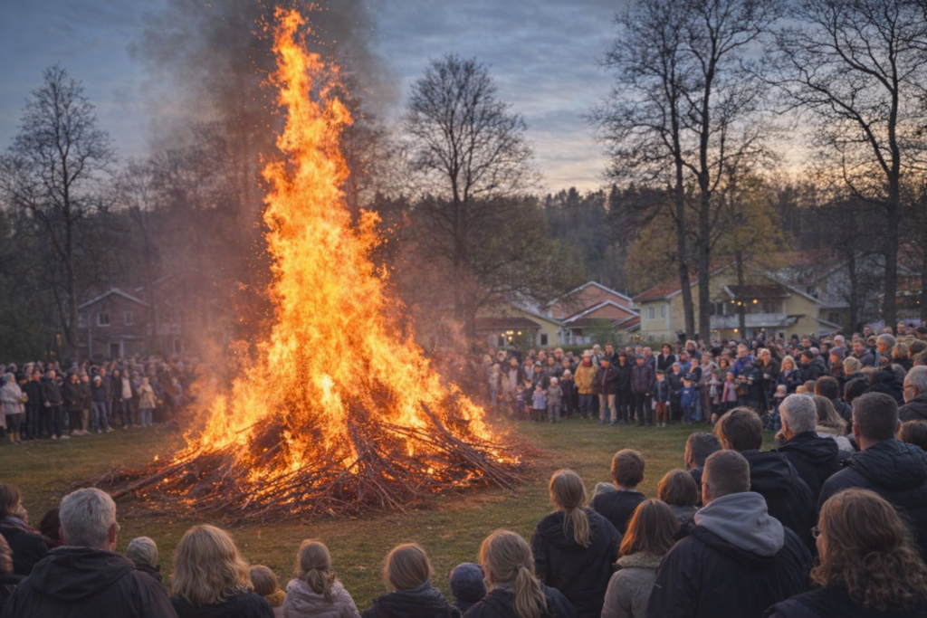 家族で過ごすスウェーデン Valborg 過ごし方 の一場面